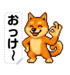 ドットな柴犬メッセージスタンプ☆豆柴（個別スタンプ：14）