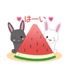 飛び出す！ちびうさぎ15【夏】（個別スタンプ：5）
