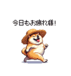 夏の麦わら太っちょ柴犬（個別スタンプ：17）