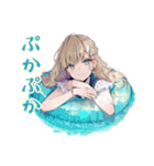 ふんわり女子の夏休み♡（個別スタンプ：16）
