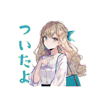 旅行好きなふんわり女子♡（個別スタンプ：11）