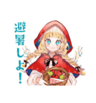 森で避暑★涼しい赤ずきん（個別スタンプ：8）