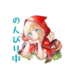 森で避暑★涼しい赤ずきん（個別スタンプ：18）