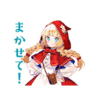 森で避暑★涼しい赤ずきん（個別スタンプ：22）