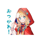 森で避暑★涼しい赤ずきん（個別スタンプ：30）