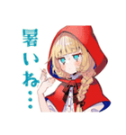 森で避暑★涼しい赤ずきん（個別スタンプ：35）