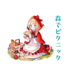 森で避暑★涼しい赤ずきん（個別スタンプ：36）