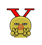目つきが悪いと言われるヒヨコ（個別スタンプ：14）
