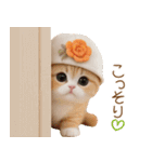 スコティッシュ猫 カラフル帽 夏 敬語（個別スタンプ：25）