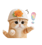 スコティッシュ猫 カラフル帽 夏 敬語（個別スタンプ：26）