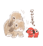 日常使い「垂れ耳うさぎ」スタンプ（個別スタンプ：22）