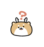 まんまるシカ（文字付き）（個別スタンプ：11）