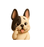 【3D】フレンチブルドック（個別スタンプ：24）