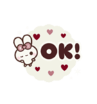 [❸]⏹⬛ピョンピョンラビット⬛ピンク<再販>（個別スタンプ：3）