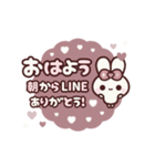 [❸]▶️⬛ピョンピョンラビット⬛ROSE<再販>（個別スタンプ：2）