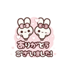 [❸]▶️⬛ピョンピョンラビット⬛ROSE<再販>（個別スタンプ：6）