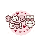 [❸]▶️⬛ピョンピョンラビット⬛ROSE<再販>（個別スタンプ：13）