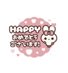 [❸]▶️⬛ピョンピョンラビット⬛ROSE<再販>（個別スタンプ：16）