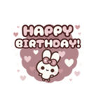 [❸]▶️⬛ピョンピョンラビット⬛ROSE<再販>（個別スタンプ：19）