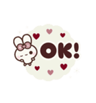 [❸]▶️⬛ピョンピョンラビット⬛PINK<再販>（個別スタンプ：3）