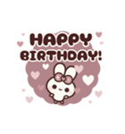 [❸]▶️⬛ピョンピョンラビット⬛PINK<再販>（個別スタンプ：19）