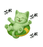 推し猫【緑】…（個別スタンプ：31）