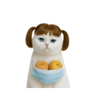 美しいアップルキャット (NT)（個別スタンプ：1）