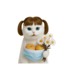 美しいアップルキャット (NT)（個別スタンプ：14）