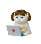 美しいアップルキャット (NT)（個別スタンプ：21）