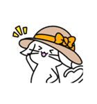 動くしろねこ 福ちゃん 夏バージョン（個別スタンプ：1）