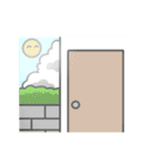 動くしろねこ 福ちゃん 夏バージョン（個別スタンプ：2）