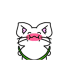 動くしろねこ 福ちゃん 夏バージョン（個別スタンプ：7）