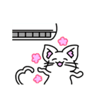 動くしろねこ 福ちゃん 夏バージョン（個別スタンプ：14）