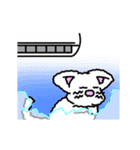 動くしろねこ 福ちゃん 夏バージョン（個別スタンプ：15）