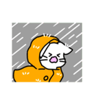 動くしろねこ 福ちゃん 夏バージョン（個別スタンプ：16）