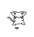動くしろねこ 福ちゃん 夏バージョン（個別スタンプ：22）