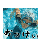 スイミングばばぁ！(毎日便利に使える返信)（個別スタンプ：9）