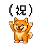BIG！柴犬のドットスタンプ☆豆柴（個別スタンプ：18）