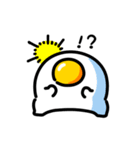 動く目玉焼き（文字付き）（個別スタンプ：21）