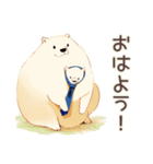 しろくま先輩社員のやさしい褒め言葉（個別スタンプ：3）