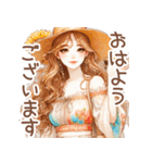頑張るオトナ女子の日常⑥真夏Ver．（個別スタンプ：12）