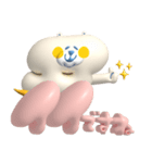 ぷっくりでか文字＆ゆるい敬語_くま＆うさぎ（個別スタンプ：2）