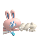 ぷっくりでか文字＆ゆるい敬語_くま＆うさぎ（個別スタンプ：3）