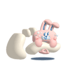 ぷっくりでか文字＆ゆるい敬語_くま＆うさぎ（個別スタンプ：5）