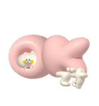 ぷっくりでか文字＆ゆるい敬語_くま＆うさぎ（個別スタンプ：7）