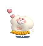 ぷっくりでか文字＆ゆるい敬語_くま＆うさぎ（個別スタンプ：9）