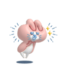 ぷっくりでか文字＆ゆるい敬語_くま＆うさぎ（個別スタンプ：11）
