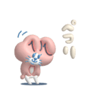 ぷっくりでか文字＆ゆるい敬語_くま＆うさぎ（個別スタンプ：12）