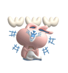 ぷっくりでか文字＆ゆるい敬語_くま＆うさぎ（個別スタンプ：14）