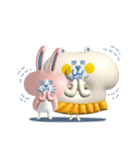 ぷっくりでか文字＆ゆるい敬語_くま＆うさぎ（個別スタンプ：15）